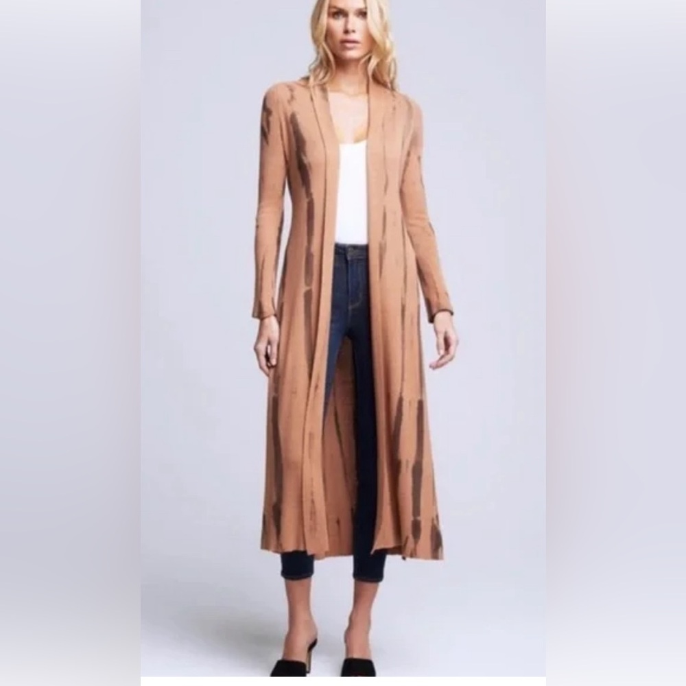 L'AGENCE Tan Duster Cardigan Sweater